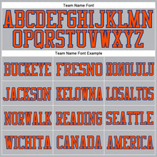 Загрузить изображение в средство просмотра галереи, Custom Gray Orange-Navy Mesh Authentic Football Jersey
