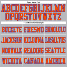 Load image into Gallery viewer, Custom Gray Orange-Purple Mesh Authentic Football Jersey
