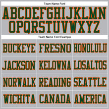 Laden Sie das Bild in den Galerie-Viewer, Custom Gray Green-Orange Mesh Authentic Football Jersey
