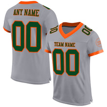 Laden Sie das Bild in den Galerie-Viewer, Custom Gray Green-Orange Mesh Authentic Football Jersey