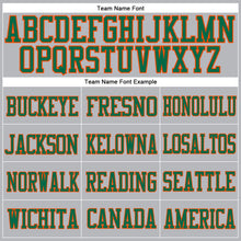 Загрузить изображение в средство просмотра галереи, Custom Gray Kelly Green-Orange Mesh Authentic Football Jersey