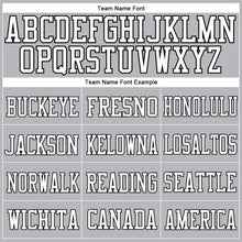 Load image into Gallery viewer, Custom Gray White-Black Mesh Authentic Football Jersey