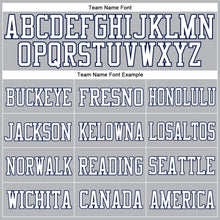 Charger l'image dans la galerie, Custom Gray White-Navy Mesh Authentic Football Jersey