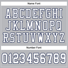 Charger l'image dans la galerie, Custom Gray White-Navy Mesh Authentic Football Jersey