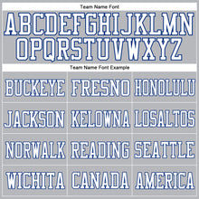 Загрузить изображение в средство просмотра галереи, Custom Gray White-Royal Mesh Authentic Football Jersey