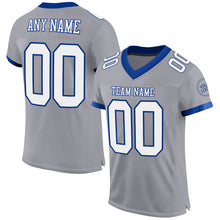 Загрузить изображение в средство просмотра галереи, Custom Gray White-Royal Mesh Authentic Football Jersey