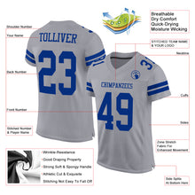 Загрузить изображение в средство просмотра галереи, Custom Gray Royal Mesh Authentic Football Jersey