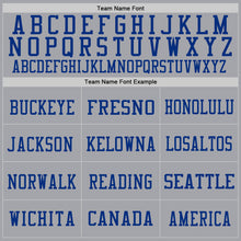 Загрузить изображение в средство просмотра галереи, Custom Gray Royal Mesh Authentic Football Jersey