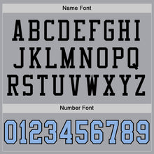 Laden Sie das Bild in den Galerie-Viewer, Custom Gray Light Blue-Black Mesh Authentic Football Jersey