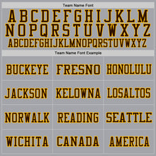 Charger l'image dans la galerie, Custom Gray Brown-Gold Mesh Authentic Football Jersey