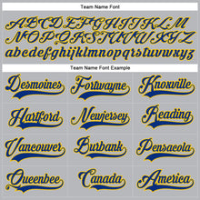 Charger l'image dans la galerie, Custom Gray Royal-Yellow Hockey Lace Neck Jersey