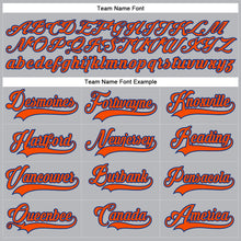 Загрузить изображение в средство просмотра галереи, Custom Gray Orange-Royal Hockey Lace Neck Jersey