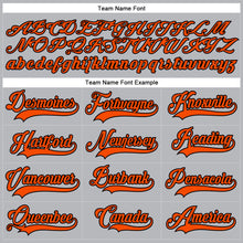 Загрузить изображение в средство просмотра галереи, Custom Gray Orange-Black Hockey Lace Neck Jersey