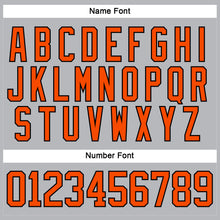 Загрузить изображение в средство просмотра галереи, Custom Gray Orange-Black Hockey Lace Neck Jersey