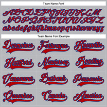 Load image into Gallery viewer, Custom Gray Red-Royal Hockey Lace Neck Jersey