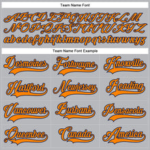 Загрузить изображение в средство просмотра галереи, Custom Gray Bay Orange-Navy Hockey Lace Neck Jersey