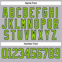 Load image into Gallery viewer, Custom Gray Neon Green-Black Hockey Lace Neck Jersey