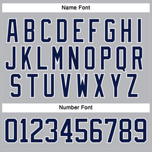 Загрузить изображение в средство просмотра галереи, Custom Gray Navy-White Hockey Lace Neck Jersey