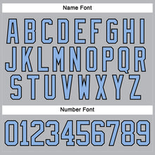 Charger l'image dans la galerie, Custom Gray Light Blue-Black Hockey Lace Neck Jersey