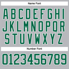 Laden Sie das Bild in den Galerie-Viewer, Custom Gray Kelly Green-White Hockey Lace Neck Jersey