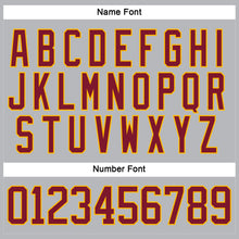 Laden Sie das Bild in den Galerie-Viewer, Custom Gray Crimson-Gold Hockey Lace Neck Jersey
