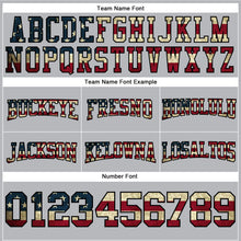 Load image into Gallery viewer, Custom Stitched Gray Vintage USA Flag Black-Crimson Football Pullover Sweatshirt Hoodie