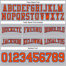 Laden Sie das Bild in den Galerie-Viewer, Custom Stitched Gray Orange-Royal Football Pullover Sweatshirt Hoodie