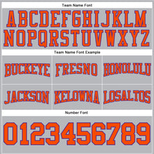 Laden Sie das Bild in den Galerie-Viewer, Custom Stitched Gray Orange-Purple Football Pullover Sweatshirt Hoodie