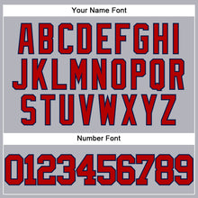 Charger l'image dans la galerie, Custom Gray Red-Navy Authentic Baseball Jersey
