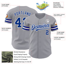 Charger l'image dans la galerie, Custom Gray Royal-White Authentic Baseball Jersey