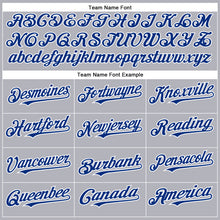 Charger l'image dans la galerie, Custom Gray Royal-White Authentic Baseball Jersey