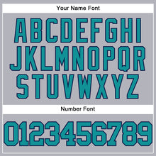 Charger l'image dans la galerie, Custom Gray Teal-Navy Authentic Baseball Jersey