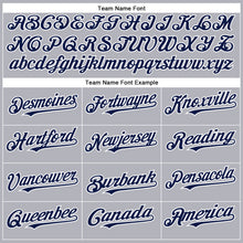 Charger l'image dans la galerie, Custom Gray Navy-White Authentic Baseball Jersey