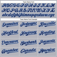 Charger l'image dans la galerie, Custom Gray Navy-Light Blue Authentic Baseball Jersey