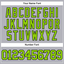 Charger l'image dans la galerie, Custom Gray Neon Green-Black Authentic Baseball Jersey