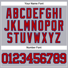 Charger l'image dans la galerie, Custom Gray Red-Royal Authentic Baseball Jersey