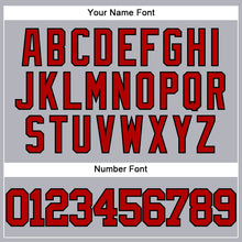 Charger l'image dans la galerie, Custom Gray Red-Black Authentic Baseball Jersey