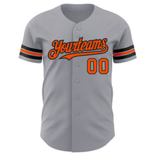 Charger l'image dans la galerie, Custom Gray Orange-Black Authentic Baseball Jersey