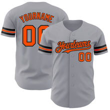 Charger l'image dans la galerie, Custom Gray Orange-Black Authentic Baseball Jersey