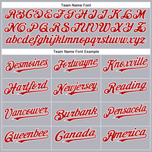 Charger l'image dans la galerie, Custom Gray Red-White Authentic Baseball Jersey