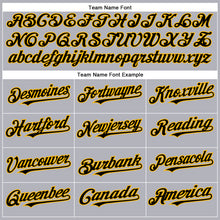 Charger l'image dans la galerie, Custom Gray Black-Gold Authentic Baseball Jersey