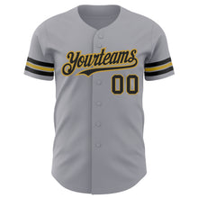 Charger l'image dans la galerie, Custom Gray Black-Old Gold Authentic Baseball Jersey