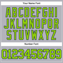 Charger l'image dans la galerie, Custom Gray Neon Green-Navy Authentic Baseball Jersey