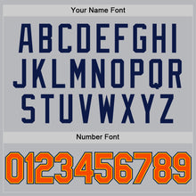 Charger l'image dans la galerie, Custom Gray Orange Gold-Navy Authentic Throwback Baseball Jersey