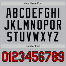 Charger l'image dans la galerie, Custom Gray Red-Black Authentic Throwback Baseball Jersey