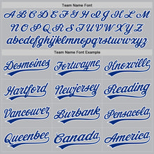 Charger l'image dans la galerie, Custom Gray Red-Royal Authentic Throwback Baseball Jersey