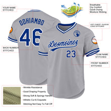 Charger l'image dans la galerie, Custom Gray Royal-White Authentic Throwback Baseball Jersey