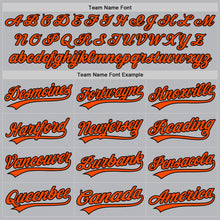 Charger l'image dans la galerie, Custom Gray Orange-Black Authentic Throwback Baseball Jersey