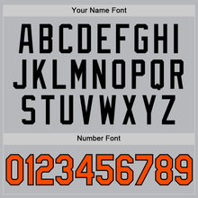 Charger l'image dans la galerie, Custom Gray Orange-Black Authentic Throwback Baseball Jersey