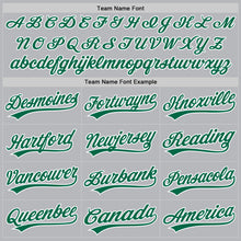 Charger l'image dans la galerie, Custom Gray Kelly Green-White Authentic Throwback Baseball Jersey